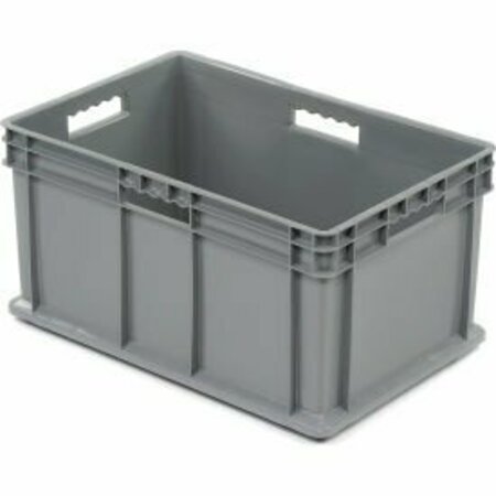 AKRO-MILS GEC&#153; Solid Straight Wall Container, 23-3/4"Lx15-3/4"Wx12-1/4"H, Gray 37682GREYGBL